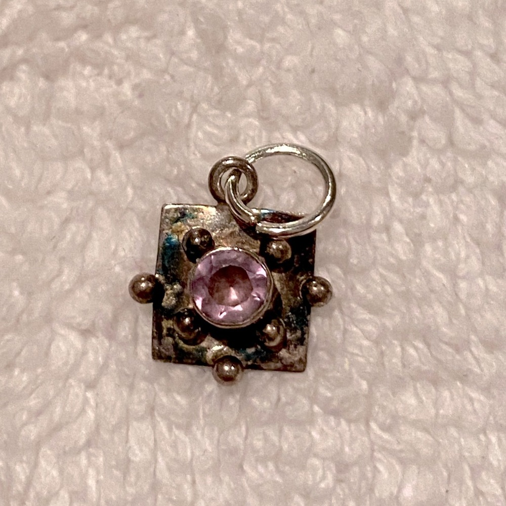 Amethyst and Silver Pendant